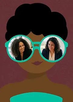 Sunglasses Series - Short Black Curly Hair Girl
