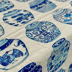 Ginger Jars Linen Tablecloth