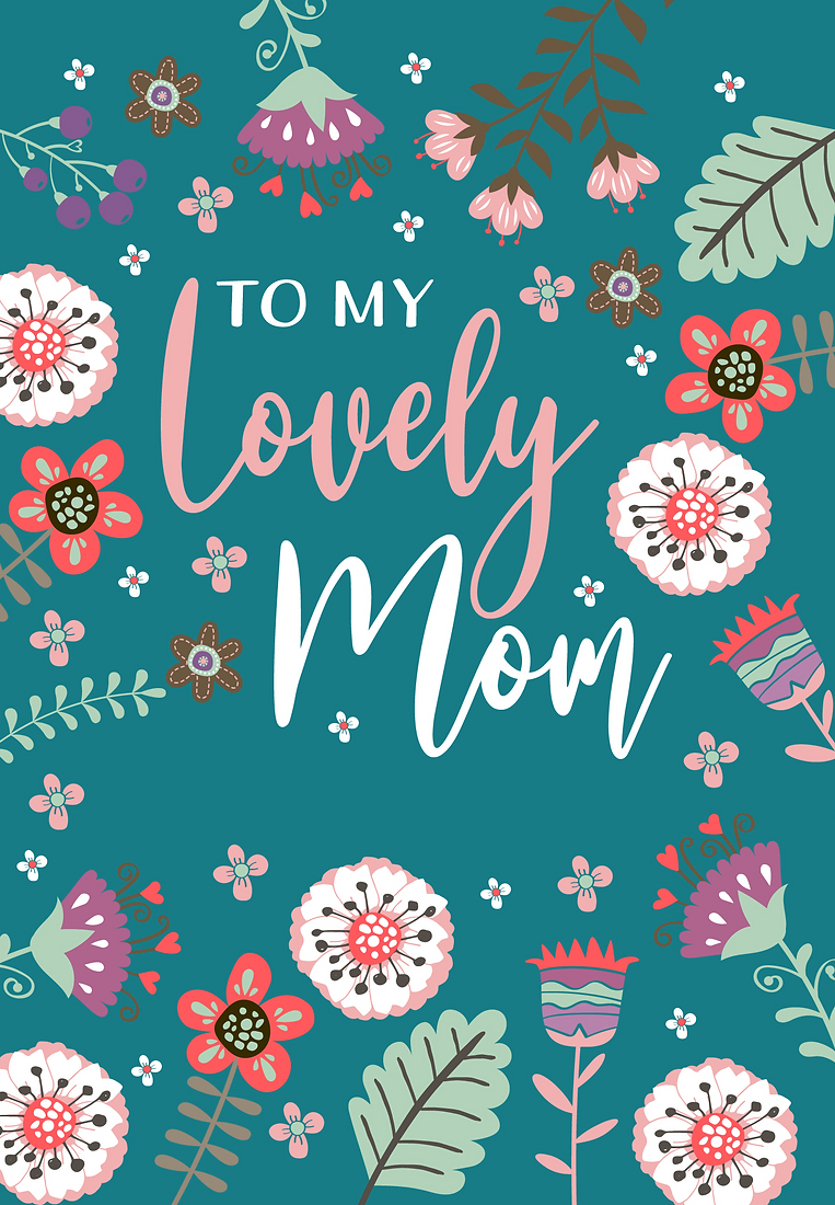 Mom Teal Card - US (Personalised)