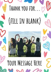Thank You - Rainbow Hearts