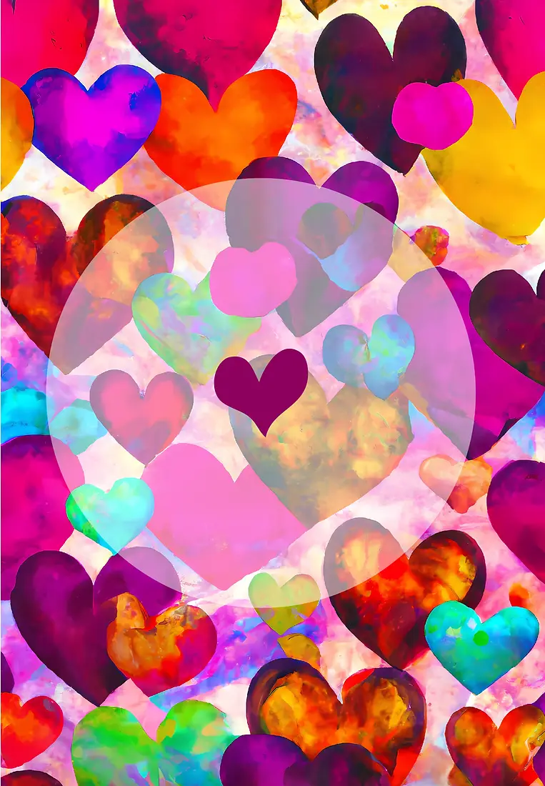 Multicoloured Heart Graffiti - Personalised