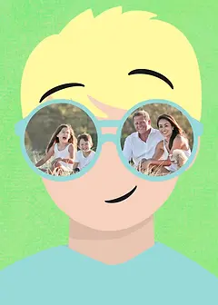 Sunglasses Series - Blonde Hair Boy
