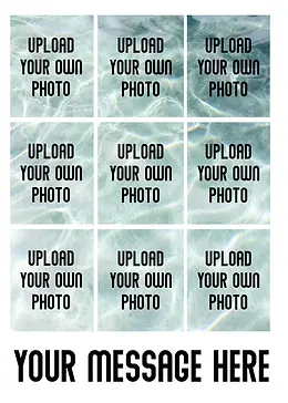 Customisable Photo Upload Card - 9 photos + text