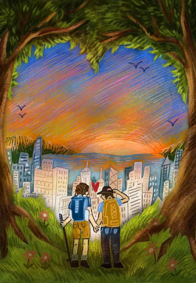 Sunset Hike - Editable