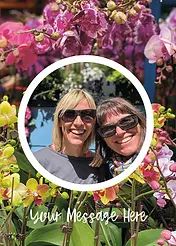  Customisable Nostalgia Card by ViewThroughJen'sLens - illustration showcasing a vibrant display of orchids in various colors, highlighting their delicate petals and lush green leaves
