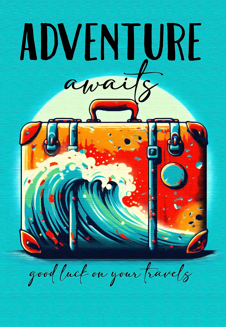 Adventure Awaits Suitcase