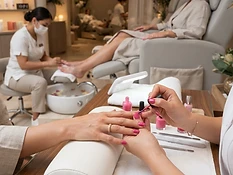 Manicure and pedicure at beauty salon in Wokingham