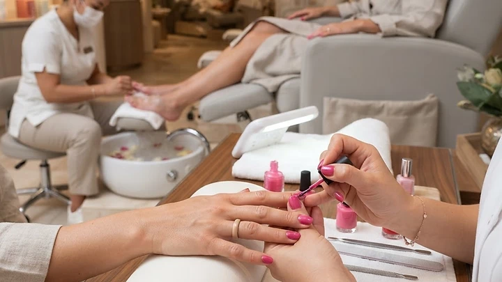 Manicure and pedicure at beauty salon in Wokingham