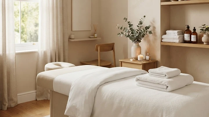 Intimate waxing treatment room at Nadia's Beauty Salon in Reading