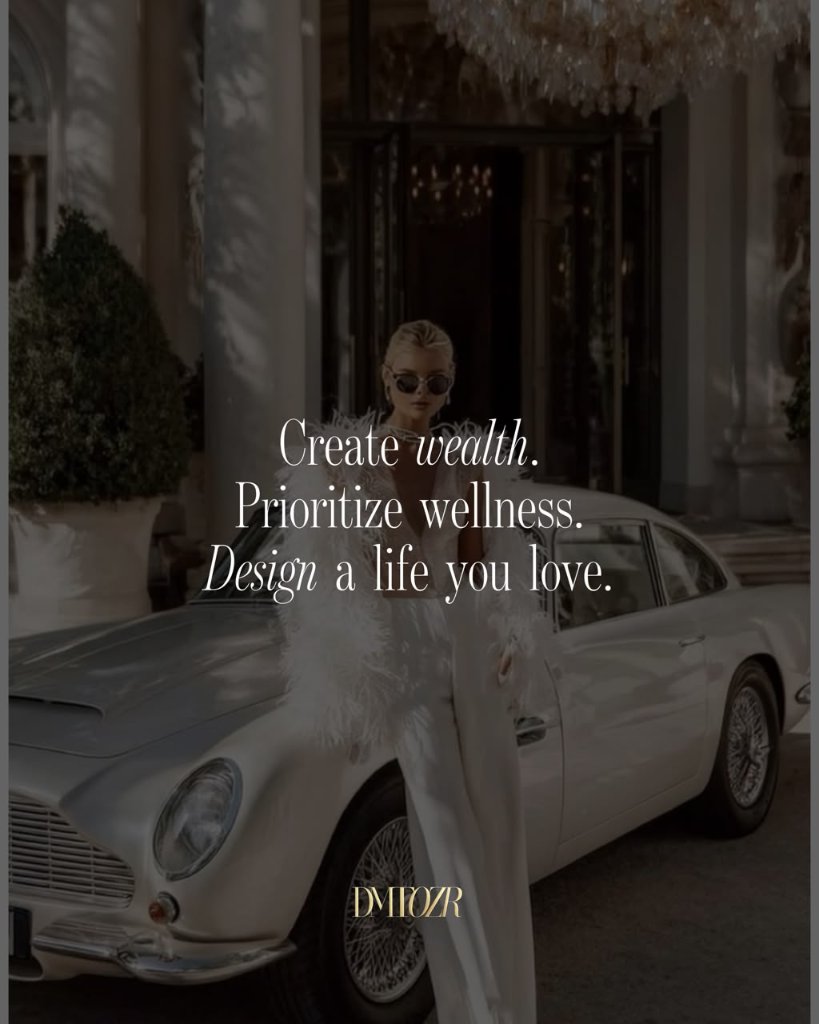 Create wealth. Prioritize wellness. Design a life you love.