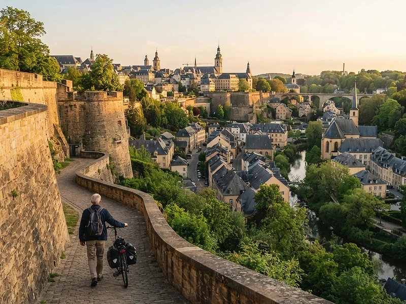 Promenade à vélo sur les hauteurs de Luxembourg-ville