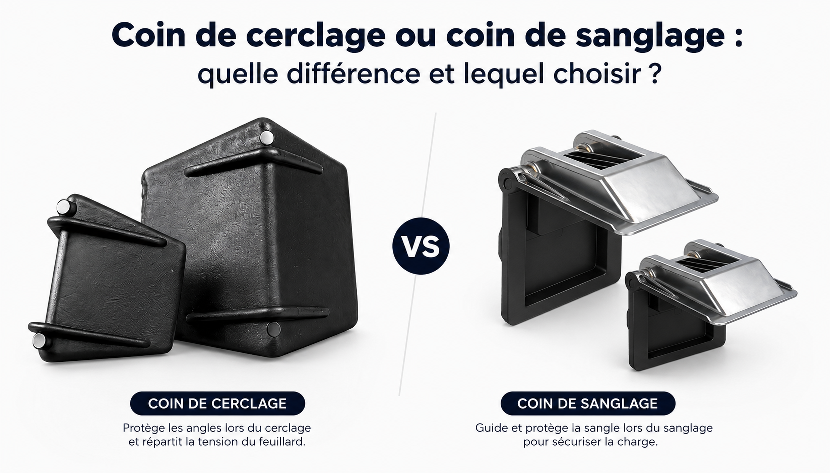 Coin de cerclage ou coin de sanglage : quelle différence et lequel choisir ?
