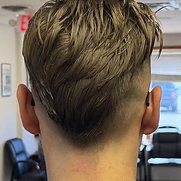 Fade haircut by Matthew Paul at Hairlines Barbershop, barber in Flemington NJ — back view