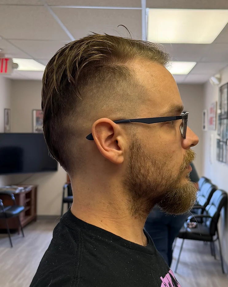 Burst fade haircut by Matthew Paul, barber in Flemington NJ