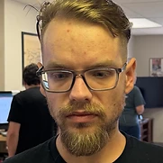 Men's haircut with clean line-up by Matthew Paul in Flemington NJ