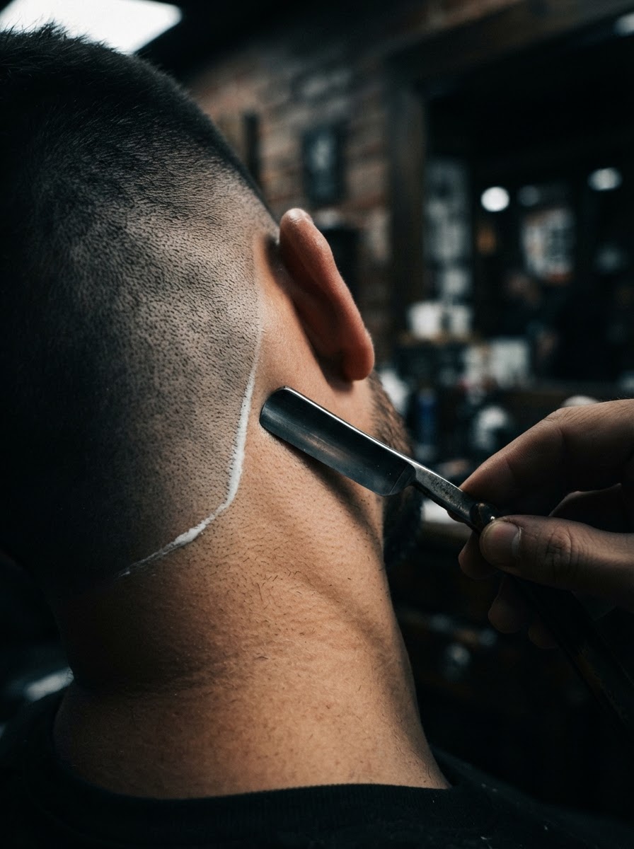 Expert barber performing a precision haircut at Flemington Barber, the top-rated barbershop in Flemington NJ