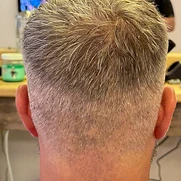 Mid fade back view at Hairlines Barbershop, Flemington NJ