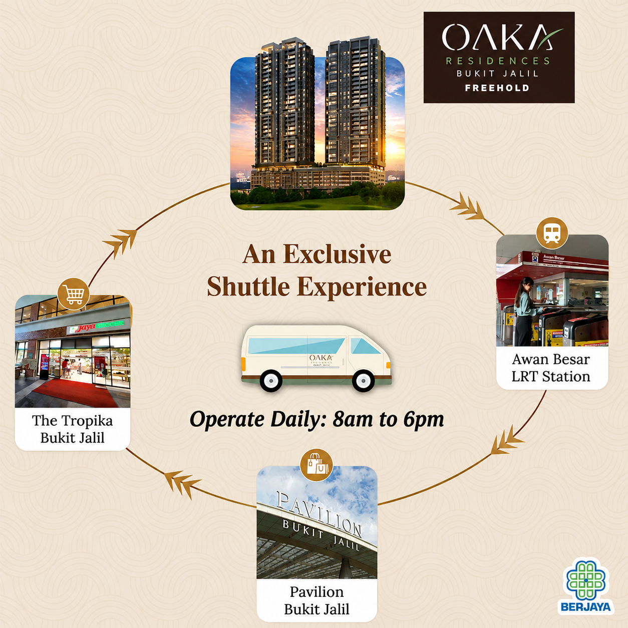 Oaka Residences exclusive shuttle service