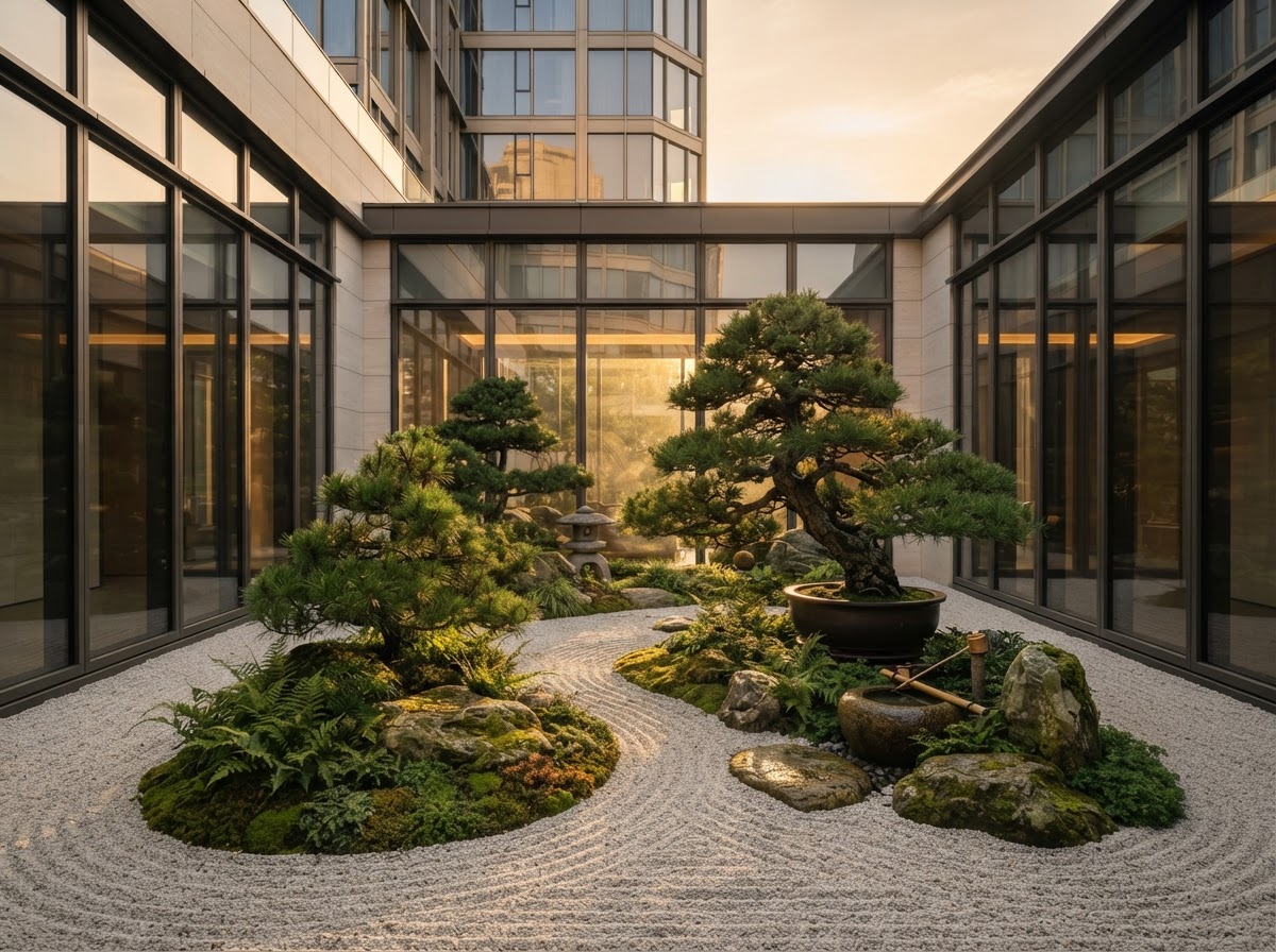 M Grand Minori Iki-Niwa (Garden) design pillar render