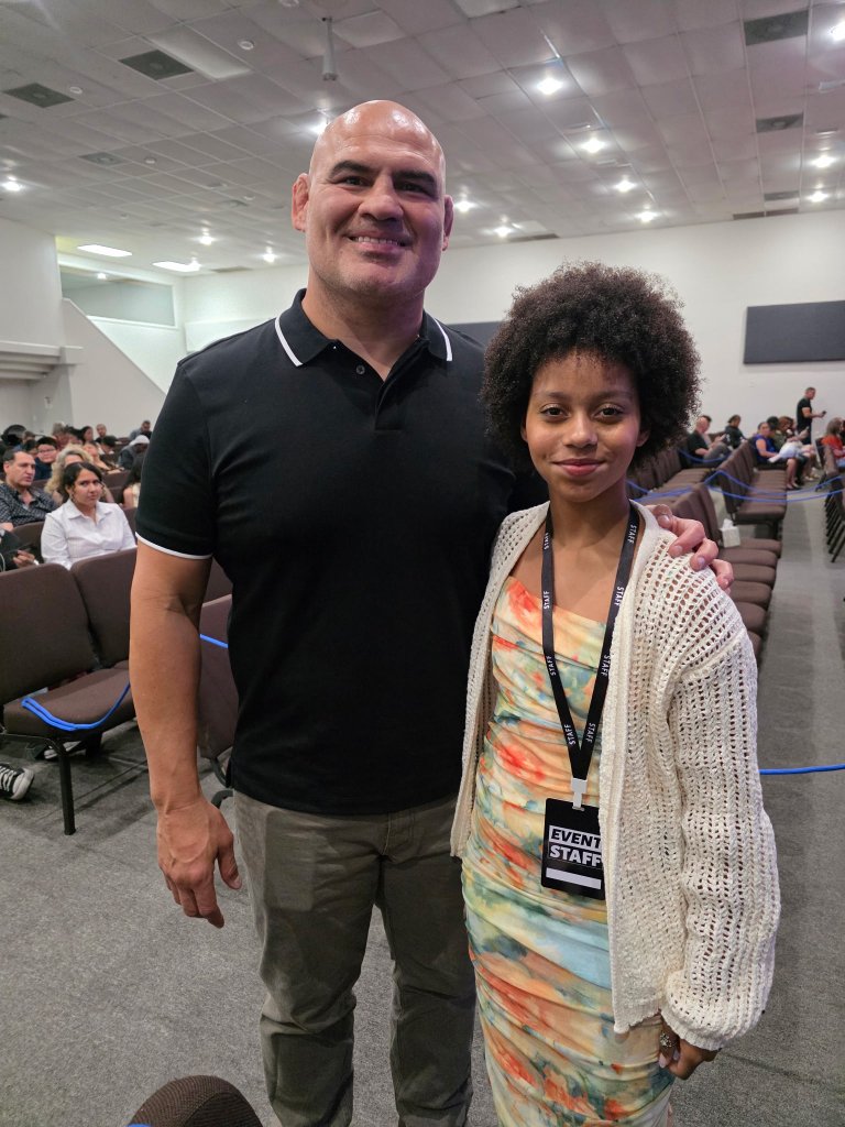 Aubrey with Cain Velasquez