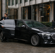 Jacob Miles chauffeur with a Mercedes E-Class for business travel in London