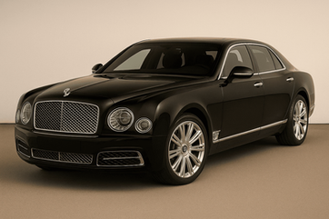 Black Bentley Mulsanne luxury chauffeur vehicle
