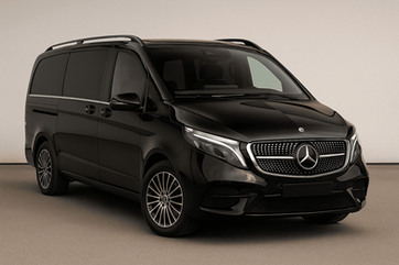 Black Mercedes V-Class group chauffeur vehicle