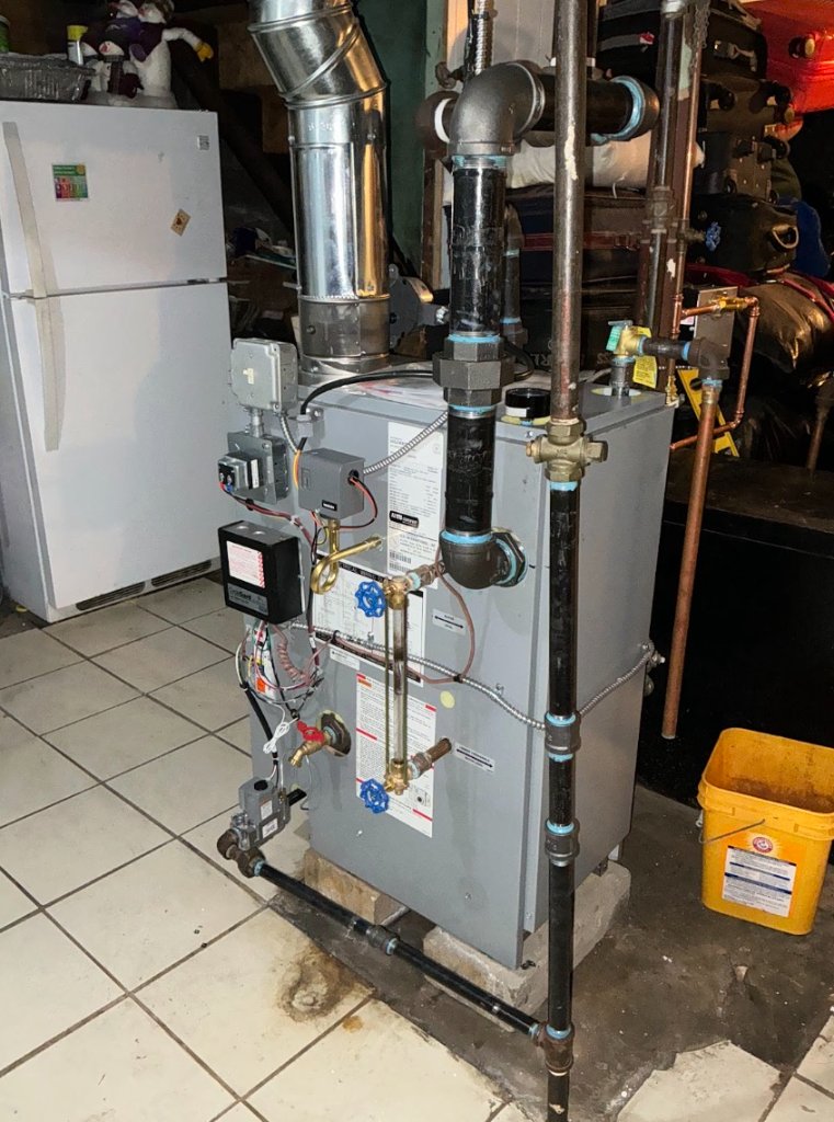 Gas boiler installation by NGC Sheetmetal in Boston