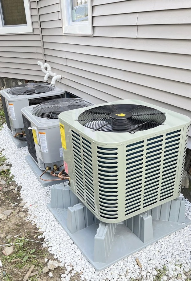 Central AC condenser units installed by NGC Sheetmetal in Boston