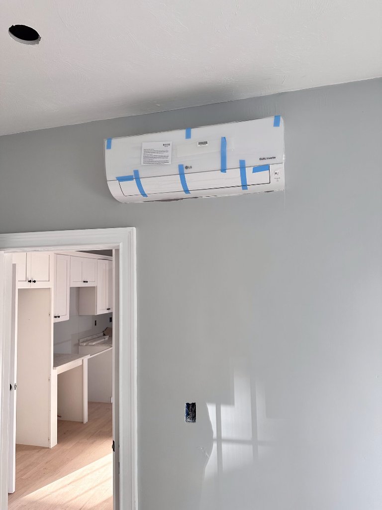 Ductless mini-split indoor unit installed by NGC Sheetmetal in Greater Boston