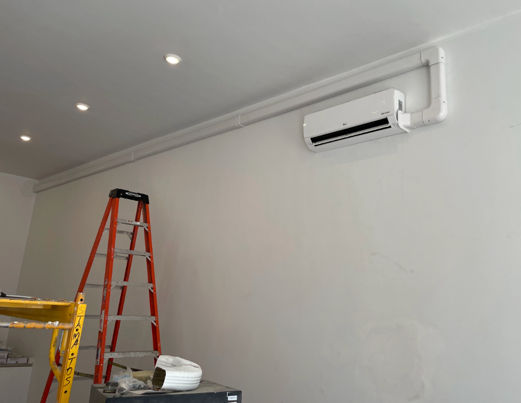 Ductless mini-split installation in Greater Boston home by NGC Sheetmetal