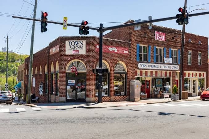 period hardware-store frontage reference