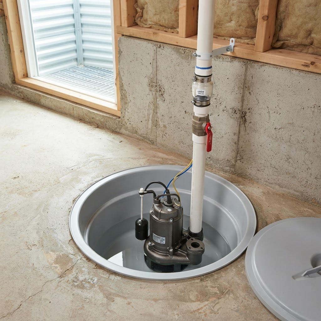 Sump pump installation and replacement
