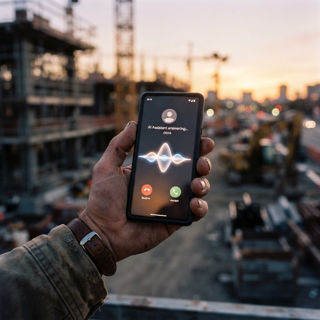 AI phone assistant answering a call