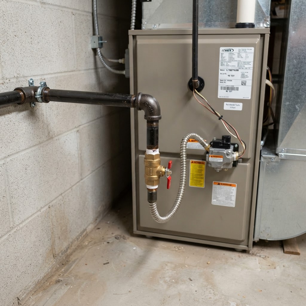 Gas line installation and piping