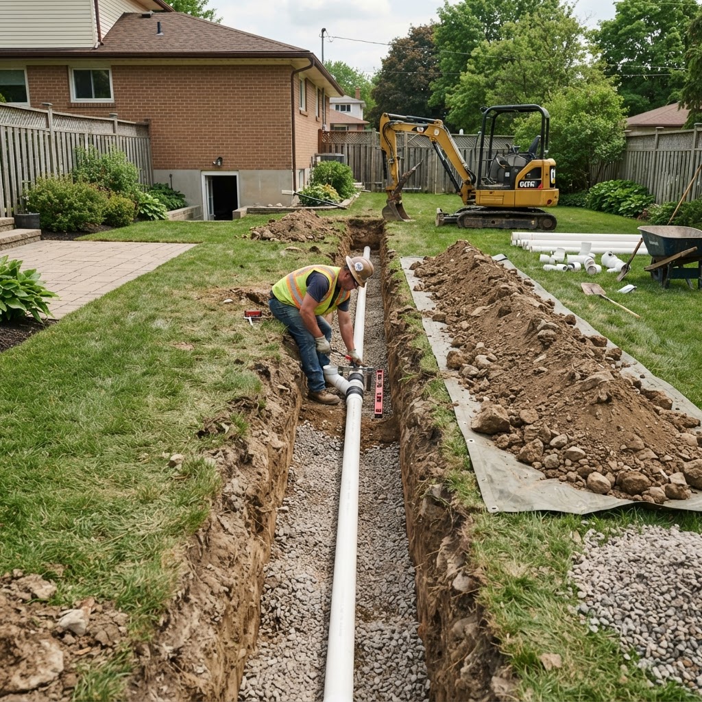 Sewer excavation