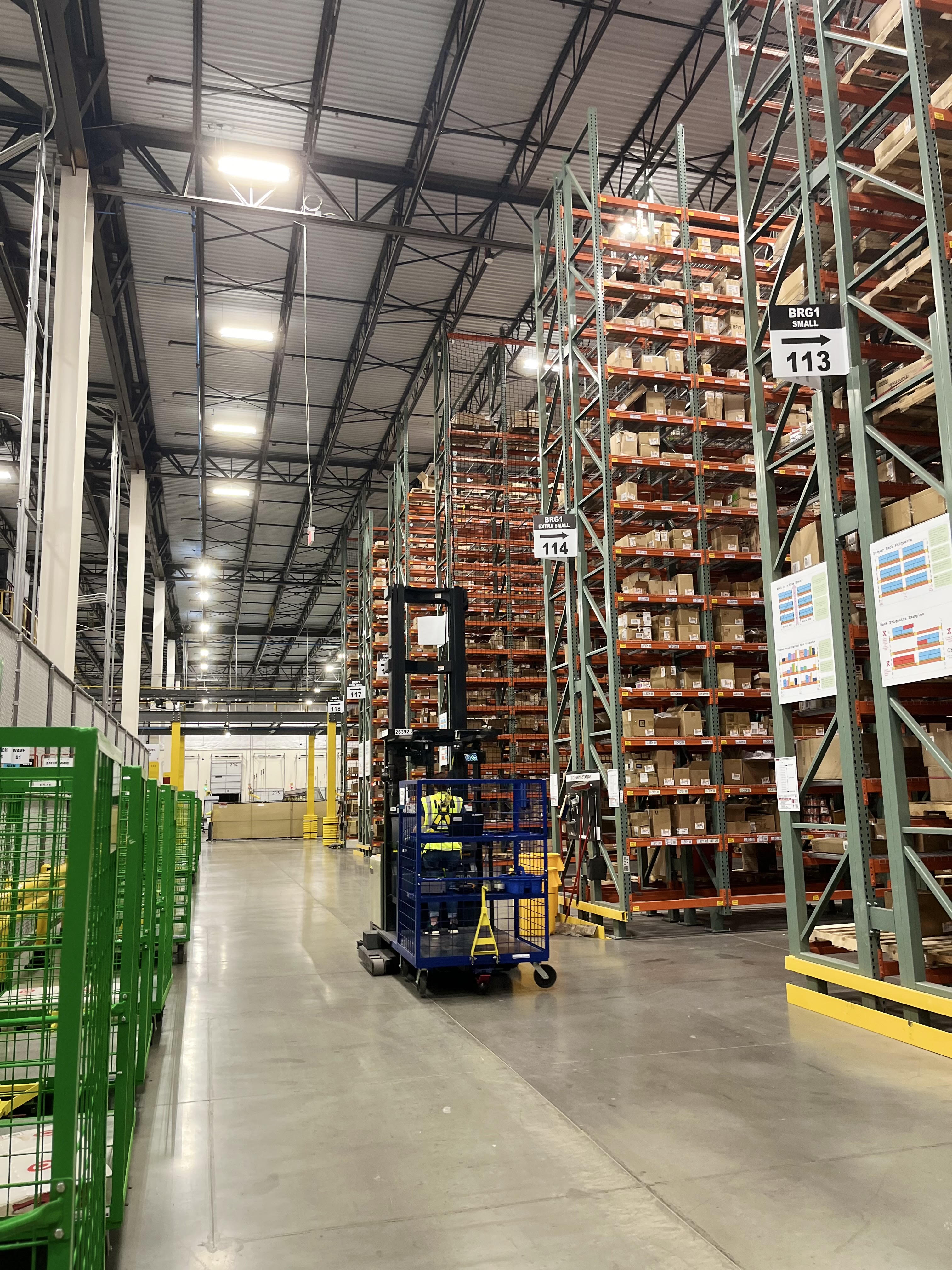 Warehouse Lighting installation by LD Electrical Service
