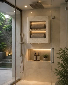 Luxury Heated Shower Towel Holder