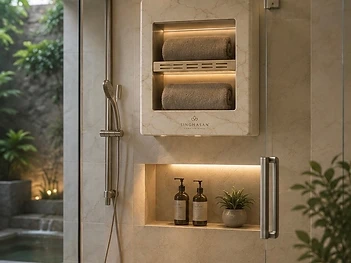 Luxury Heated Shower Towel Holder