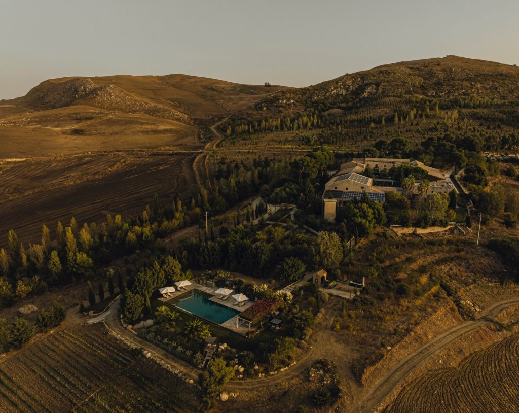 The Susafa estate at golden hour