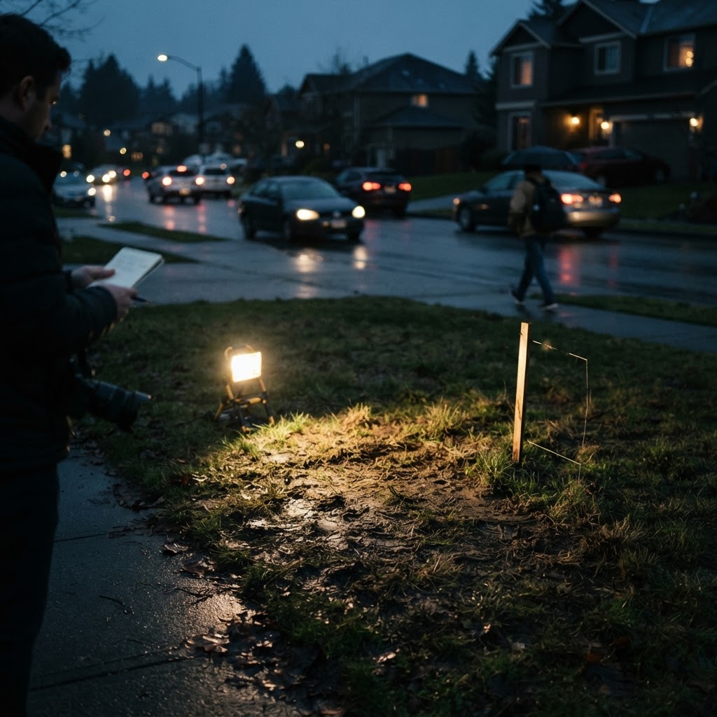 Conceptual imagery representing mystery and investigation related to a political incident