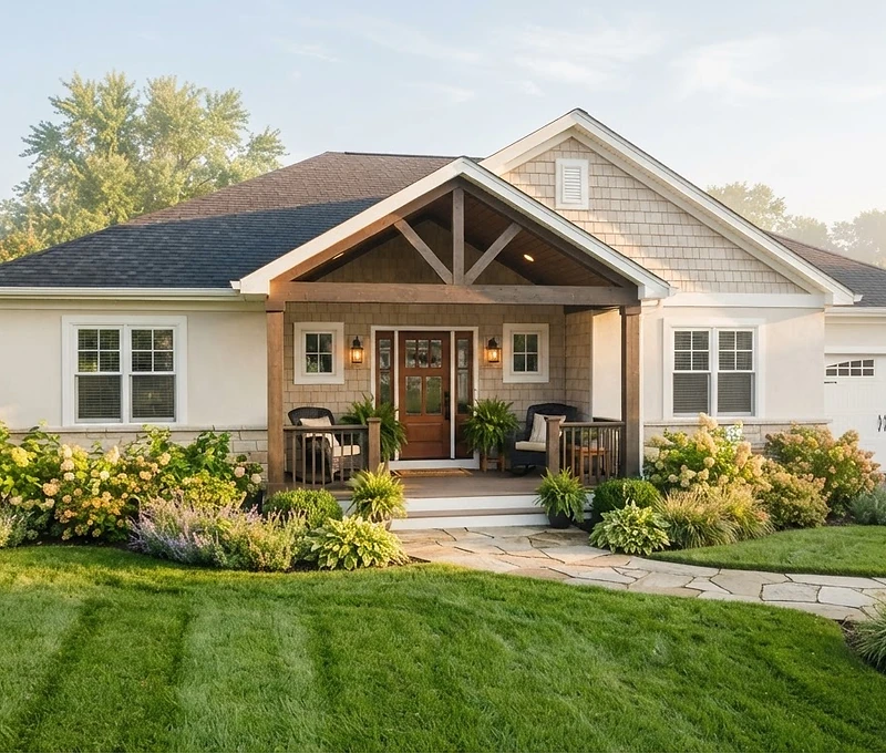 Sunlit suburban home