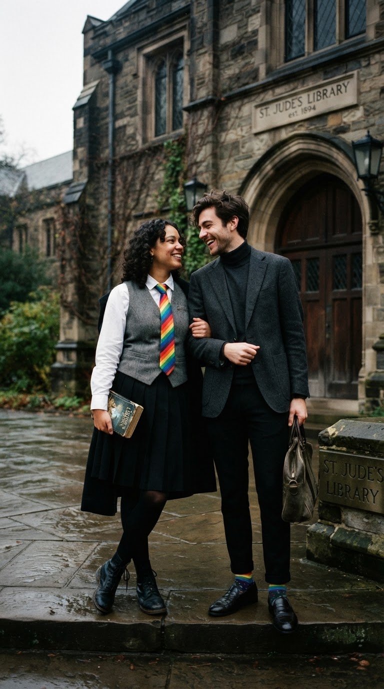 Dark Academia Pride — pride couple outfits idea