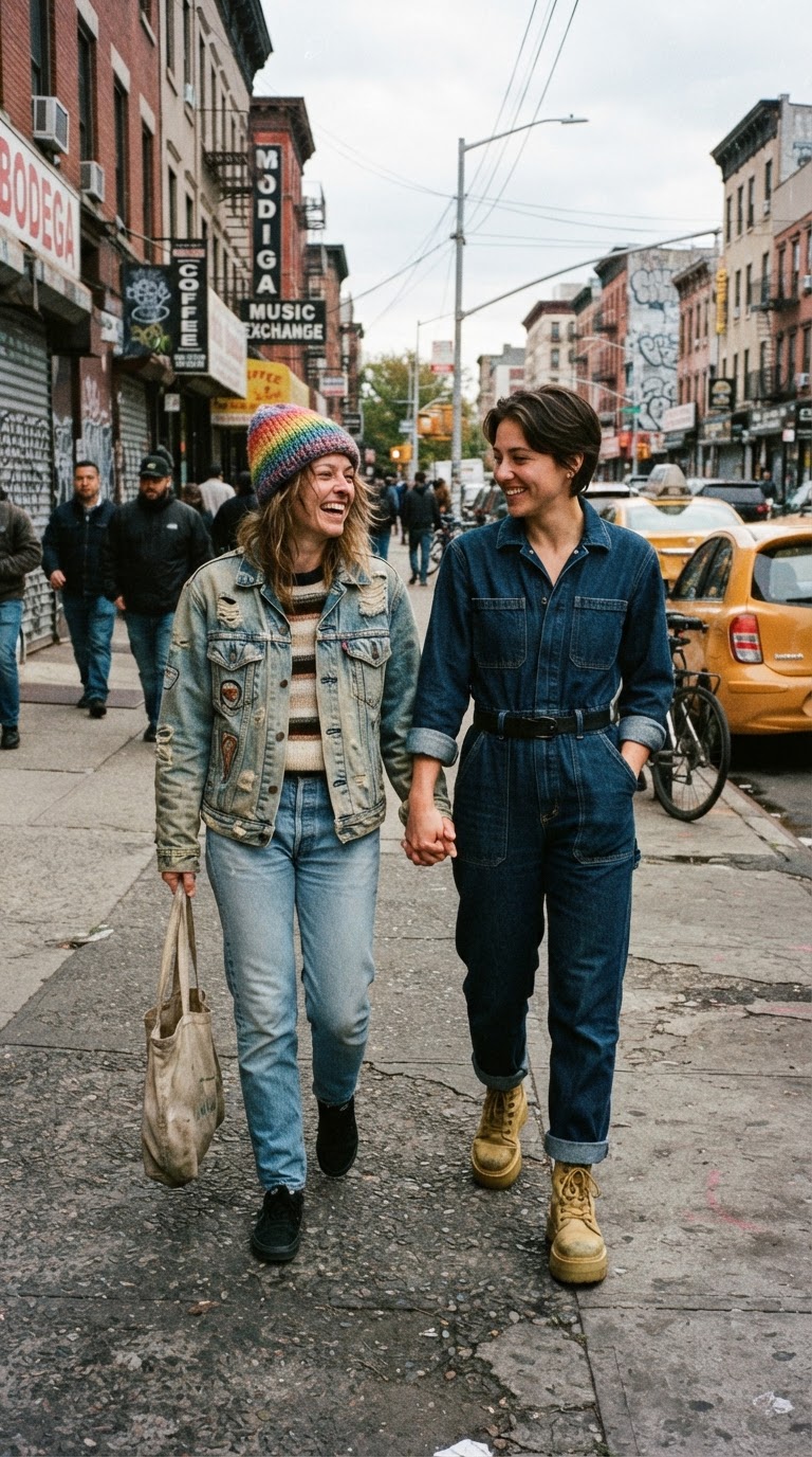 Denim on Denim (With a Twist) — pride couple outfits idea