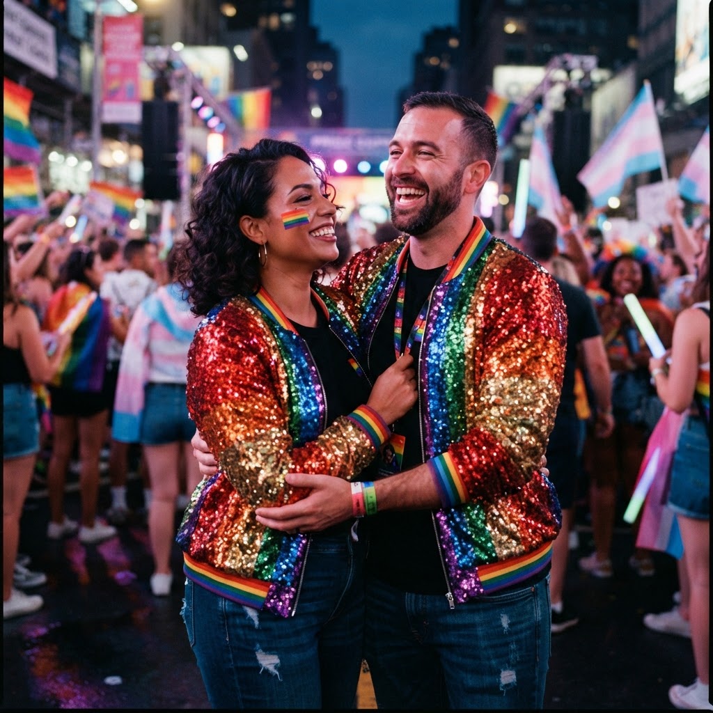 Sequined Rainbow Bombers