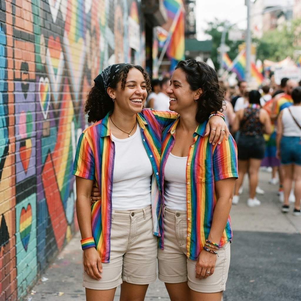 Striped Button-Ups Over Tanks