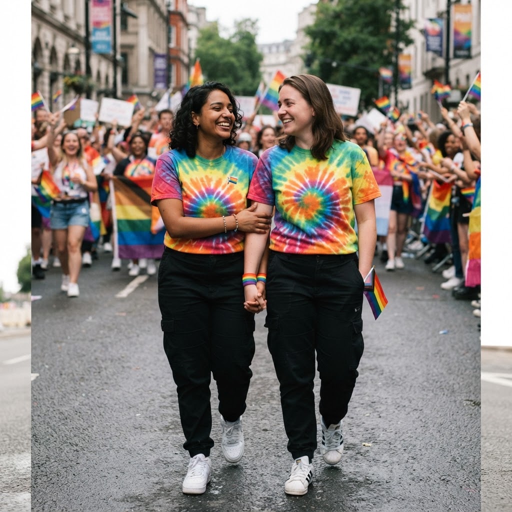 Rainbow Tie-Dye Street Style