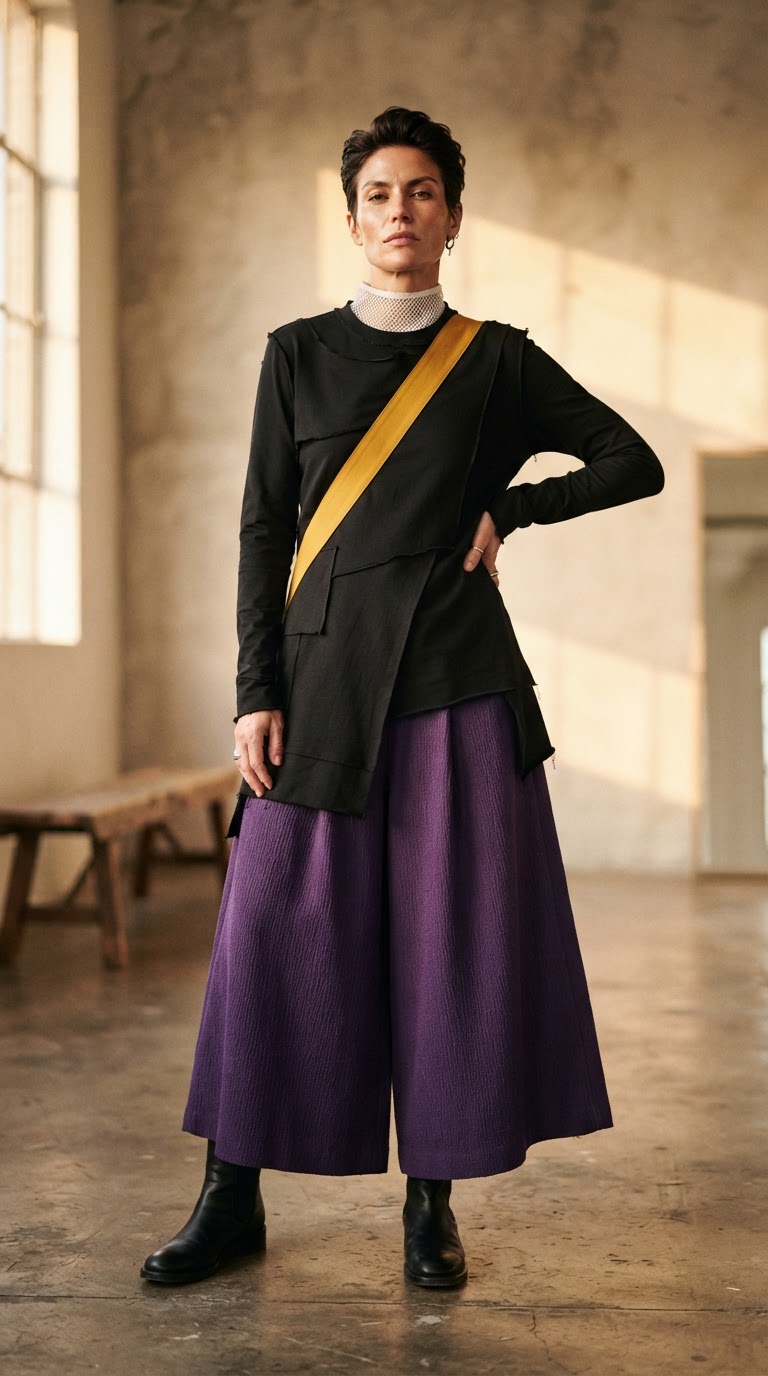 Non-Binary Geometry pride flag inspired outfit