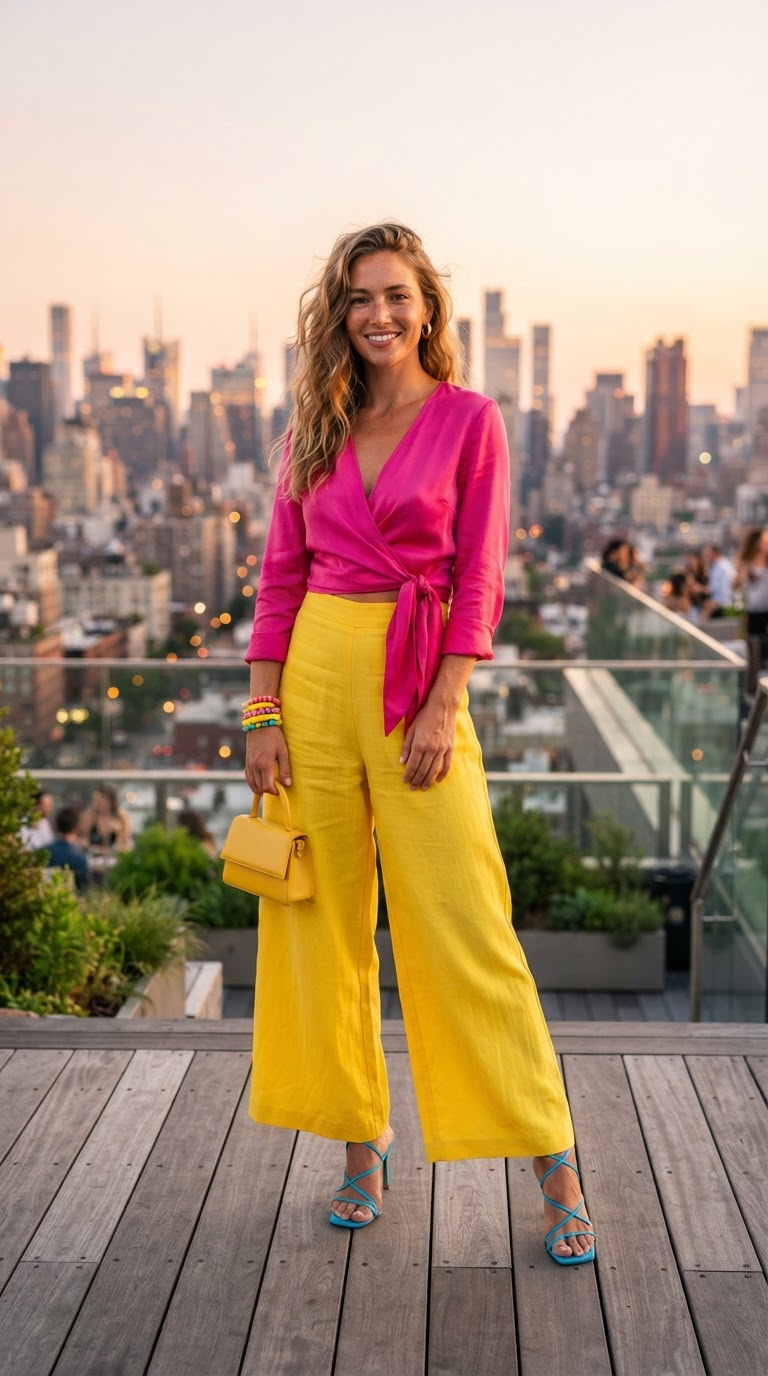Fashion outfit inspired by the Pansexual Pride Flag — Pansexual Flag — Tropical Vibrancy