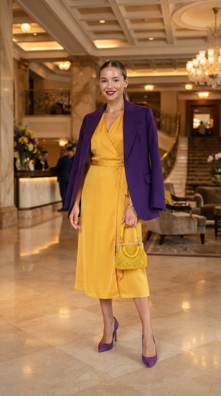 Fashion outfit inspired by the Intersex Pride Flag — Intersex Flag — Golden Hour Glamour
